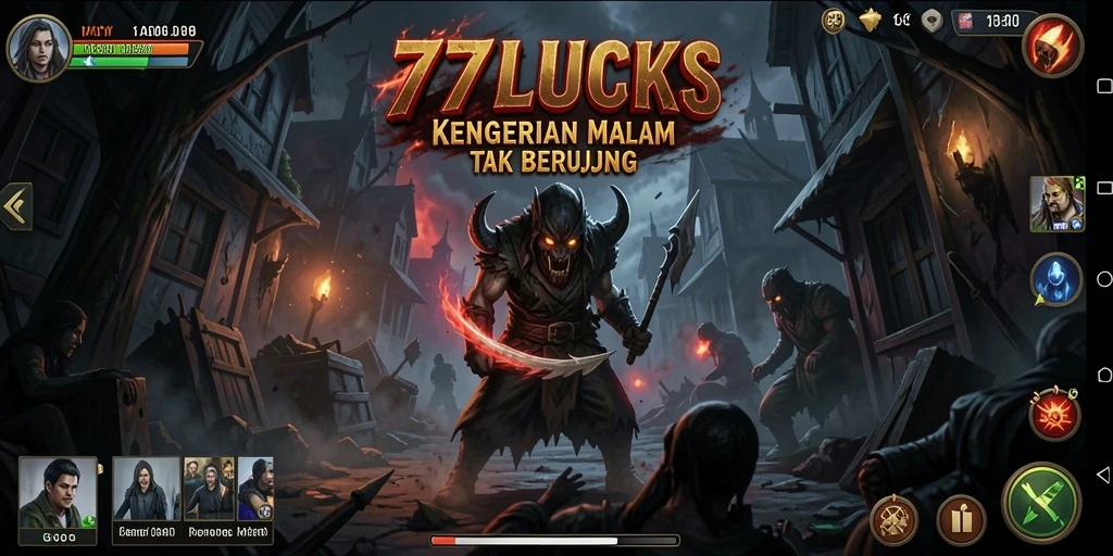 Gambaran gameplay menakutkan di dalam dunia 77LUCKS.