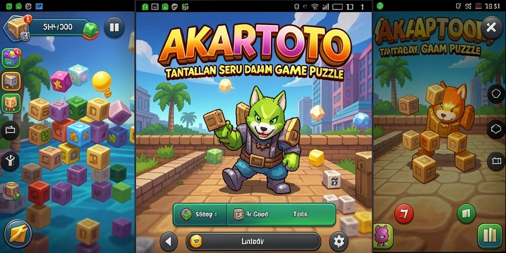 Screenshot utama AKARTOTO dengan tampilan gameplay yang menarik.