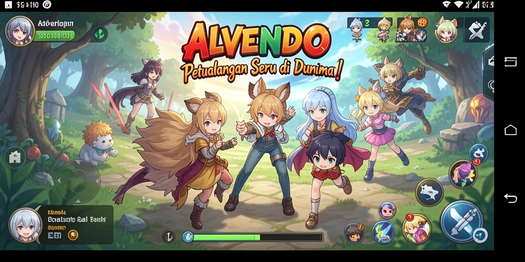 Gameplay seru di dunia Anime yang penuh warna.