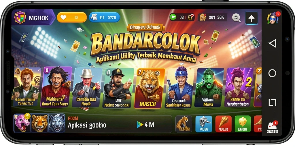 Tampilan antarmuka pengguna BANDARCOLOK yang intuitif dan menarik.