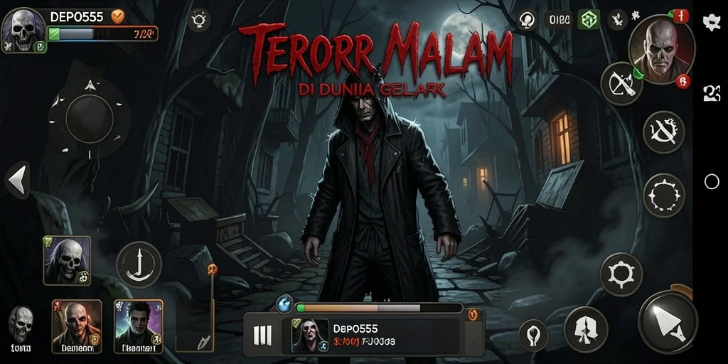 Screenshot gameplay DEPO555 menampilkan suasana Horror yang mencekam.