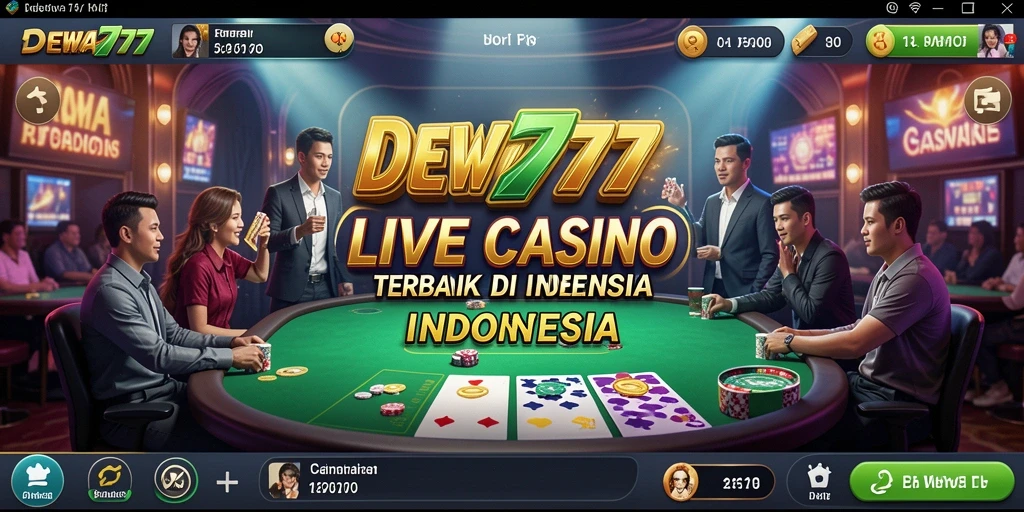 Screenshot DEWA777 yang menampilkan gameplay Live Casino yang mendebarkan.