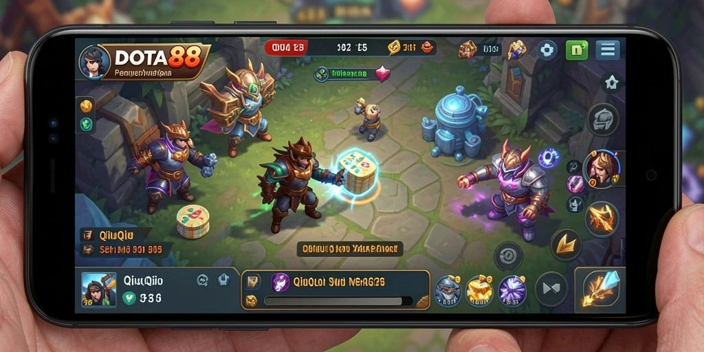 Screenshot dari gameplay DOTA88 yang menampilkan keseruan permainan QiuQiu.