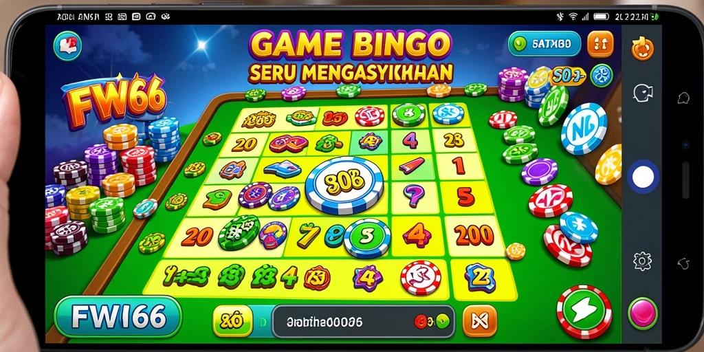 Tampilan gameplay seru dalam game Bingo FW66 dengan antarmuka yang menarik.