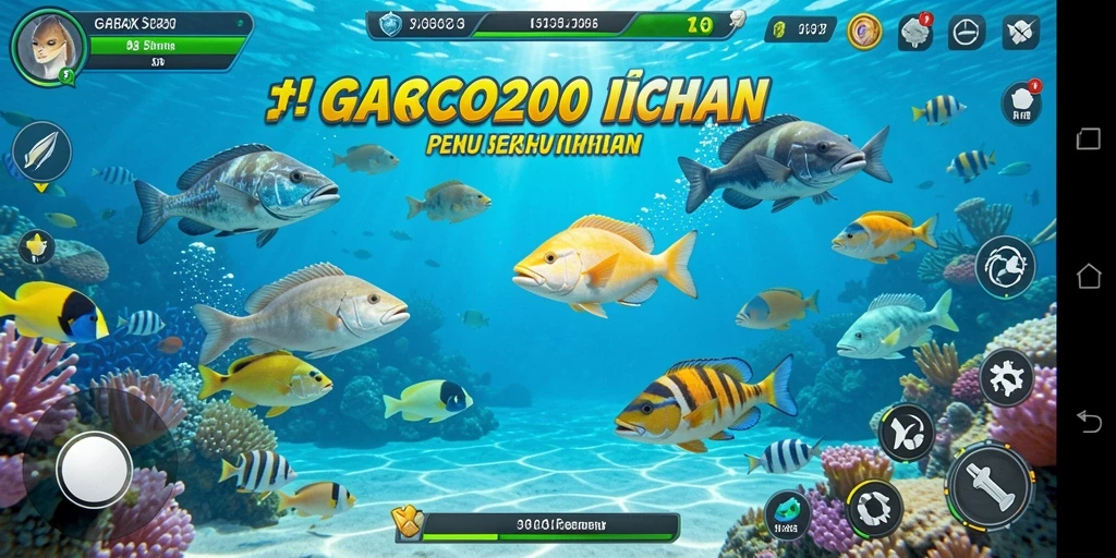 Tampilan gameplay Tembak Ikan yang seru dan penuh aksi.