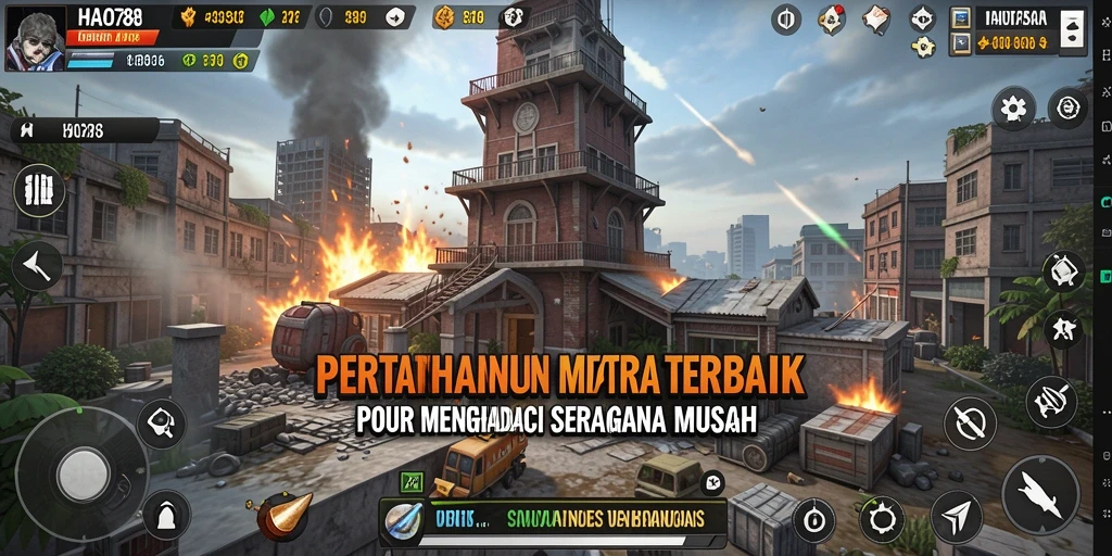 Gameplay HAO788 yang mendebarkan dalam mempertahankan menara dari serangan musuh.