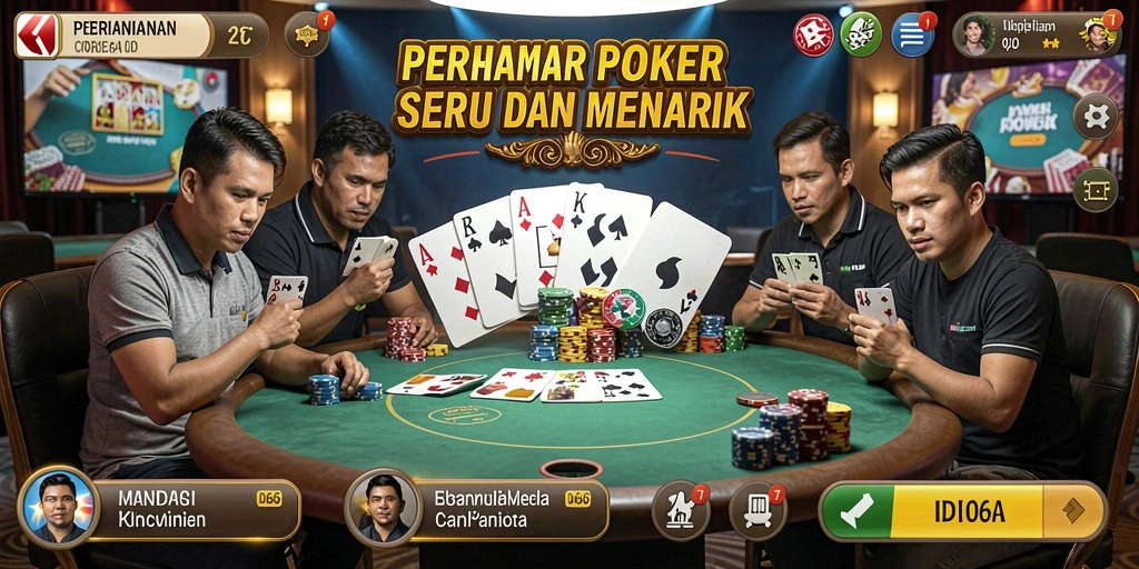 Tampilan gameplay menarik dari game Poker ID66.
