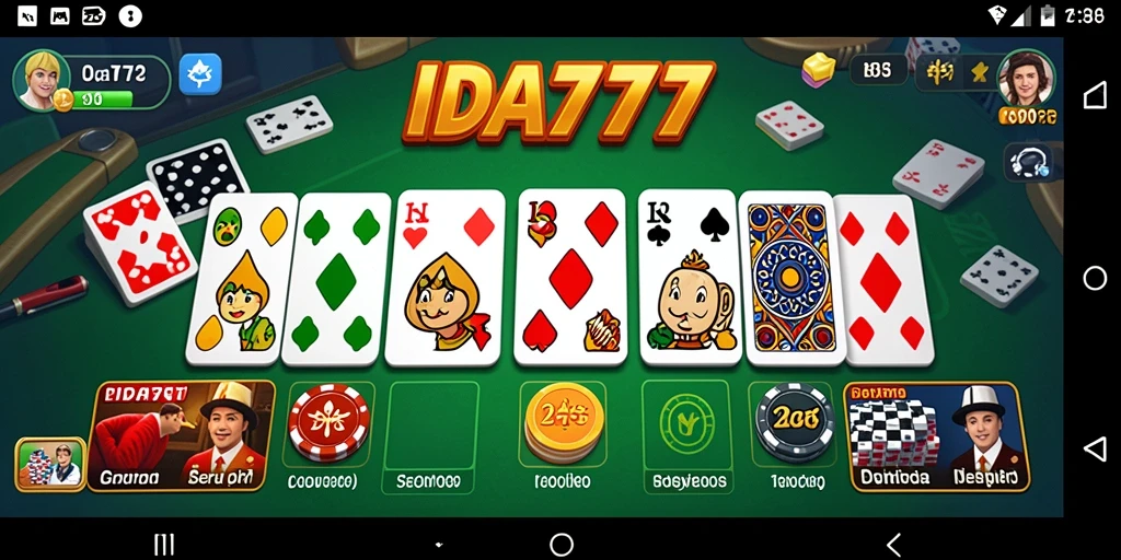 Tampilan gameplay menegangkan dalam game Domino IDA777.