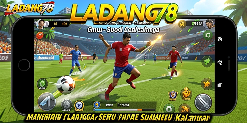 Screenshot utama LADANG78 menampilkan aksi seru dalam permainan olahraga.