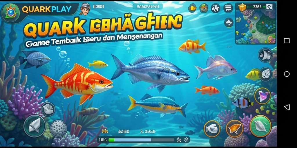 Gameplay seru Tembak Ikan dalam QUARKPLAY dengan grafis menarik.