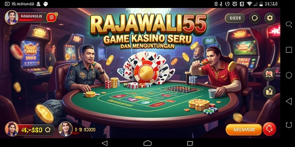 Tampilan gameplay RAJAWALI55 dengan berbagai permainan Kasino yang seru.