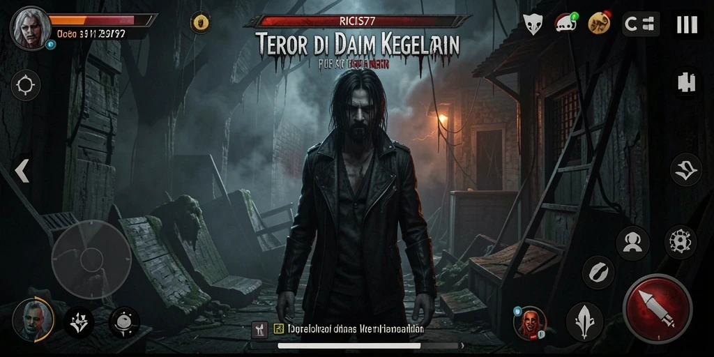 Screenshot menampilkan momen menegangkan dari gameplay RICIS77.