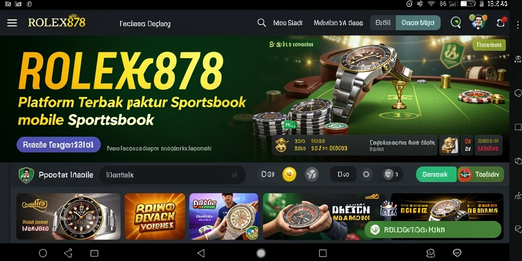 Tampilan menarik dari gameplay Sportsbook di ROLEX878.