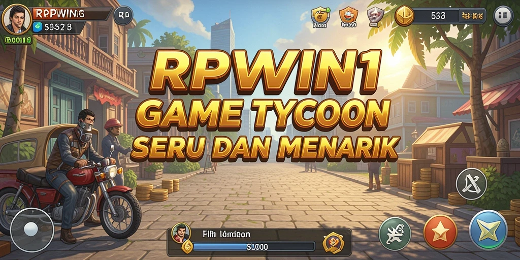 Screenshot gameplay RPWIN1 yang menampilkan keseruan mengelola bisnis Tycoon.