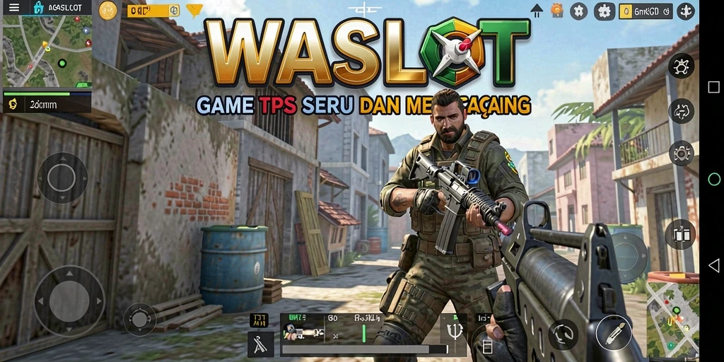 Tampilan mendebarkan dari gameplay WASLOT dalam mode TPS.