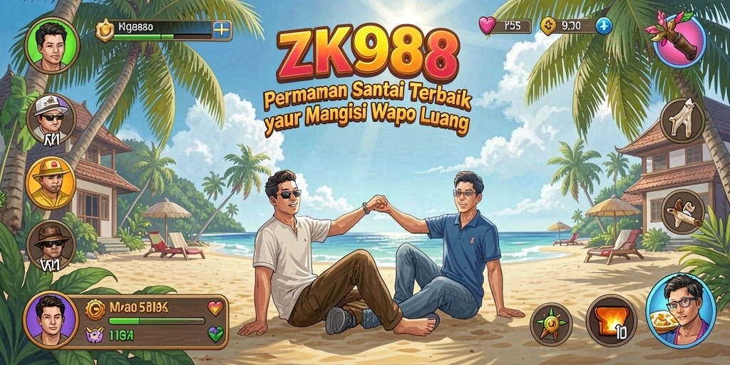 Tangkapan layar utama ZK988 menunjukkan gameplay menyenangkan dan penuh warna.