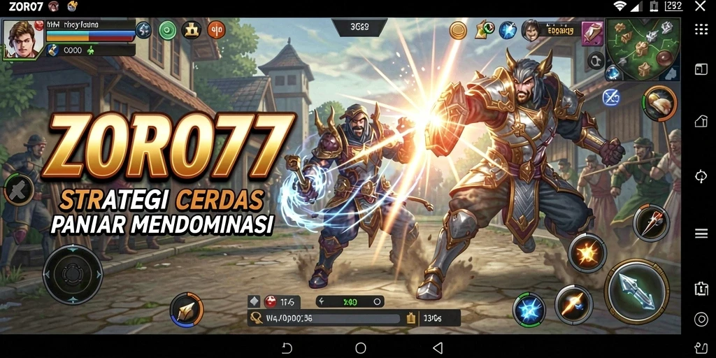 Screenshot gameplay ZORO77 menunjukkan aksi strategis yang mendebarkan.